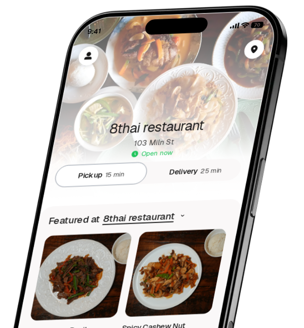 8thai restaurant app preview